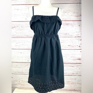 Old Navy Black Eyelet Spaghetti Strap Dress Size M